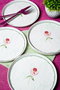 Hermia Ebrusu 21 Juego de 6 Platos de Postre Multicolor de 21 cm